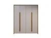 Шкаф распашной четырехстворчатый  Соренто Дуб Краф золотой/Сатин белый (EM)
