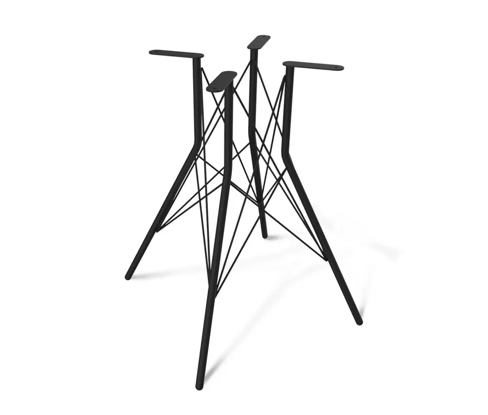 Стол обеденный круглый SHT-TU2-1 d-90 ЛДСП бетон чикаго светло-серый/черный металл (SHF) | Интернет магазин Масса Мебель