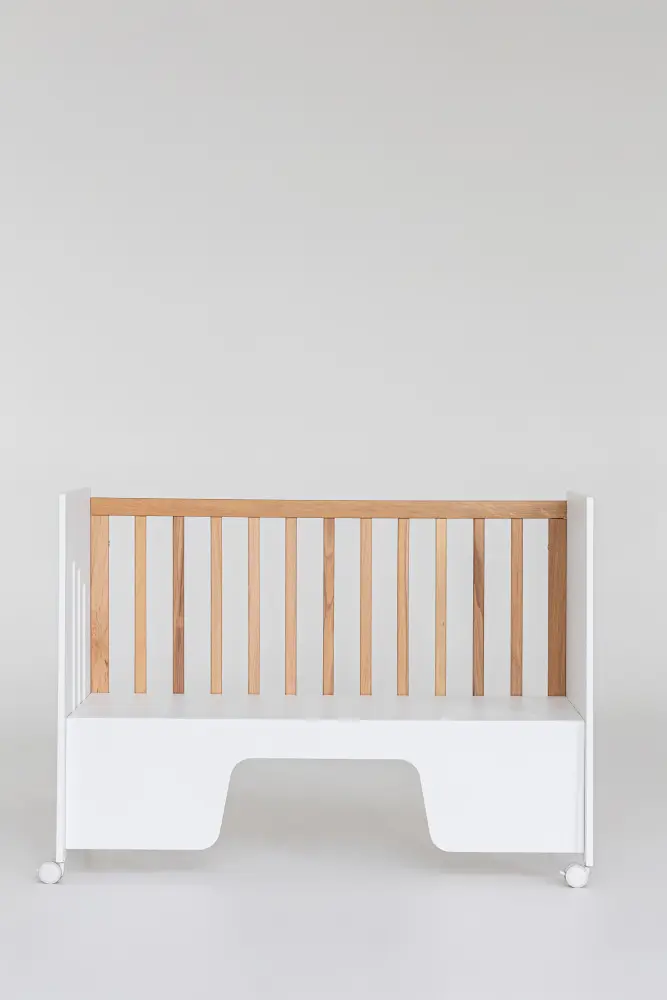 Кроватка-стол Mia белый/дерево (ANT)  