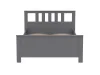 Кровать двуспальная Сага 160х200 серая (GL) | Интернет магазин Масса Мебель