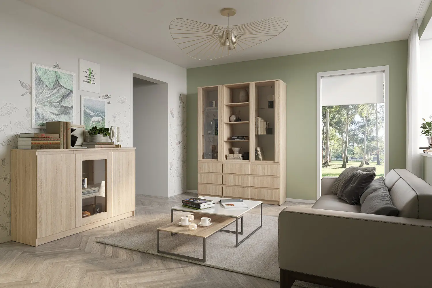 Стеллаж СТЯ-1 STERN Дуб Сонома (NK)