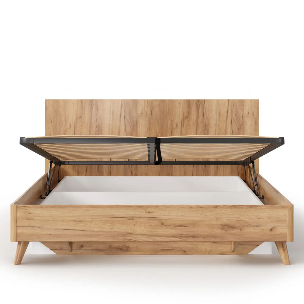 Кровать двуспальная 1600 Марта-2 с подъёмным механизмом (Дуб золотой) | Интернет магазин Масса Мебель