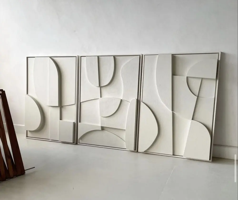 Панно Триптих "Объемная геометрия" 3 шт. (TM) | Интернет магазин Масса Мебель