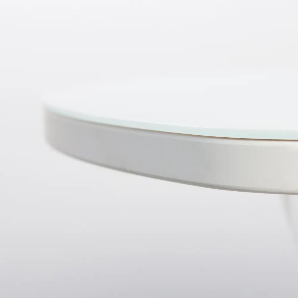 Стол раскладной Фауст СТ 1200+380х800 стекло белое (SB) Выставочный образец - интернет магазин Масса Мебель