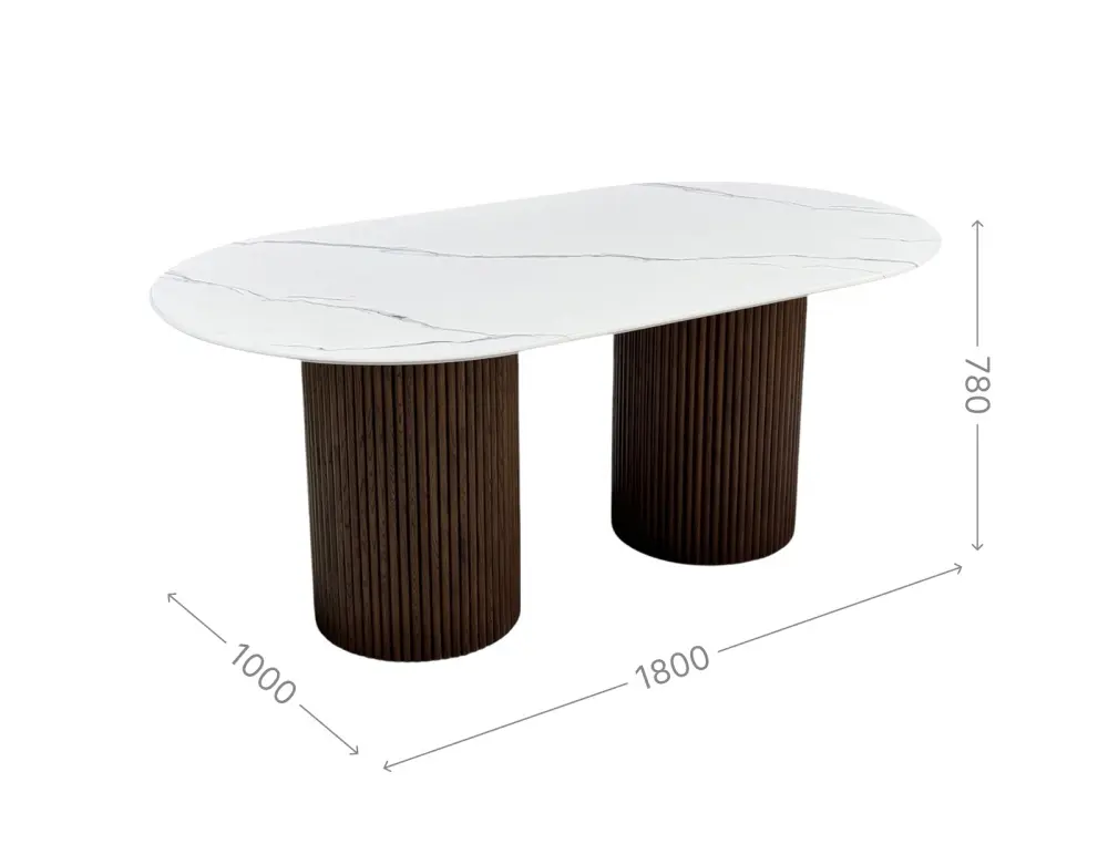 Стол обеденный овальный Рига Д-4 МДФ-дуб, MASSA 