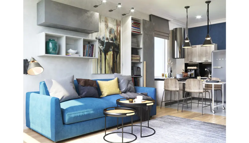 Стеллаж открытый коллекция НьюТон Грэй Дуб Эльза (POP) | Интернет магазин Масса Мебель