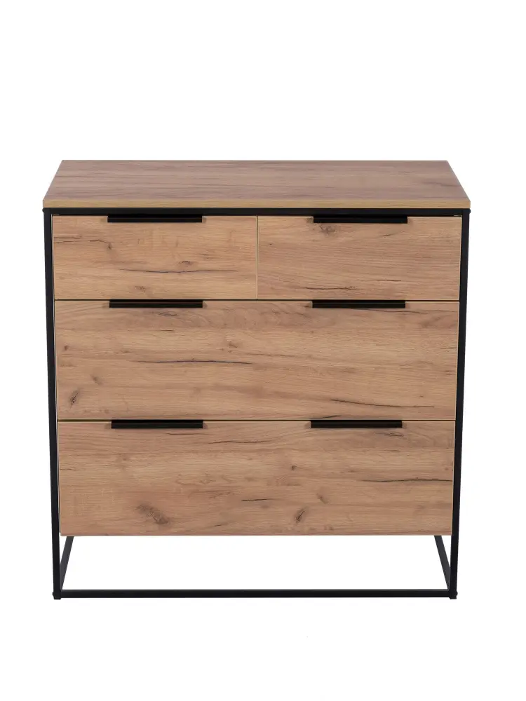 Комод Норд 890 с 4 ящиками (Дуб Золотой) ЛД - интернет магазин Масса Мебель