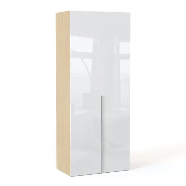 NEO Шкаф двухдверный со штангой 1000х2460х580 белый глянец