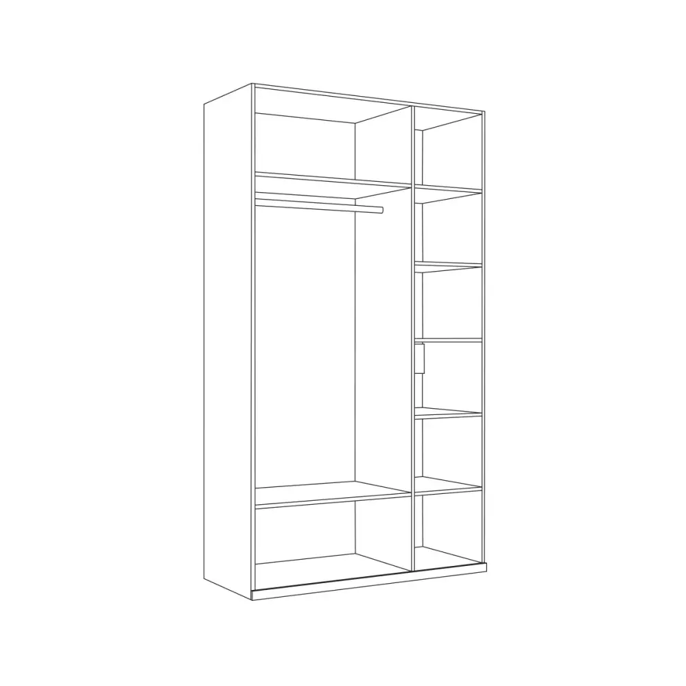 Шкаф трехстворчатый комбинированный 13.12 Валенсия белый/шагрень (Mob) | Интернет магазин Масса Мебель