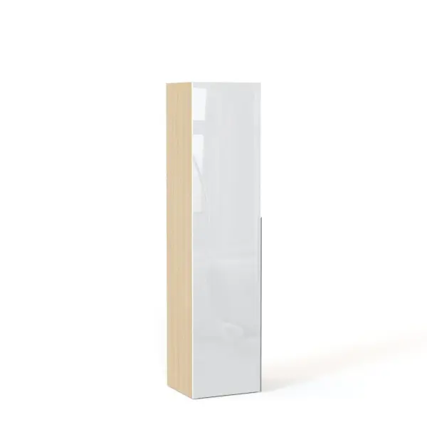 NEO Шкаф однодверный с полками 500х2100х430 белый глянец