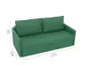 Диван прямой Лиссабон F- 667 зеленый, Massa