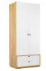 Шкаф двухстворчатый Бари  (Дуб Золотой/Белый) ЛД | Интернет магазин Масса Мебель