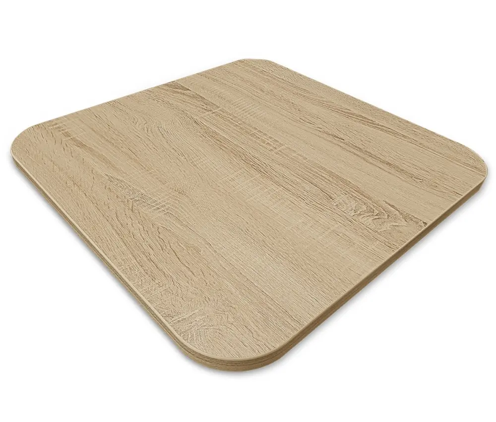 Стол обеденный квадратный SHT-TU14/60/60 ЛДСП белый муар / золото / дуб сонома (SHF) | Интернет магазин Масса Мебель