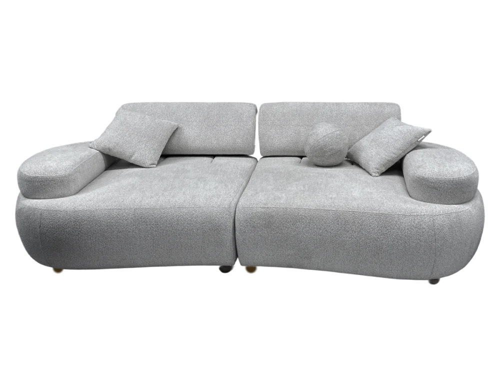 Диван прямой трехместный Rio 3 Seather букле (Турция) (Серый) Выставочный образец | Интернет магазин Масса Мебель