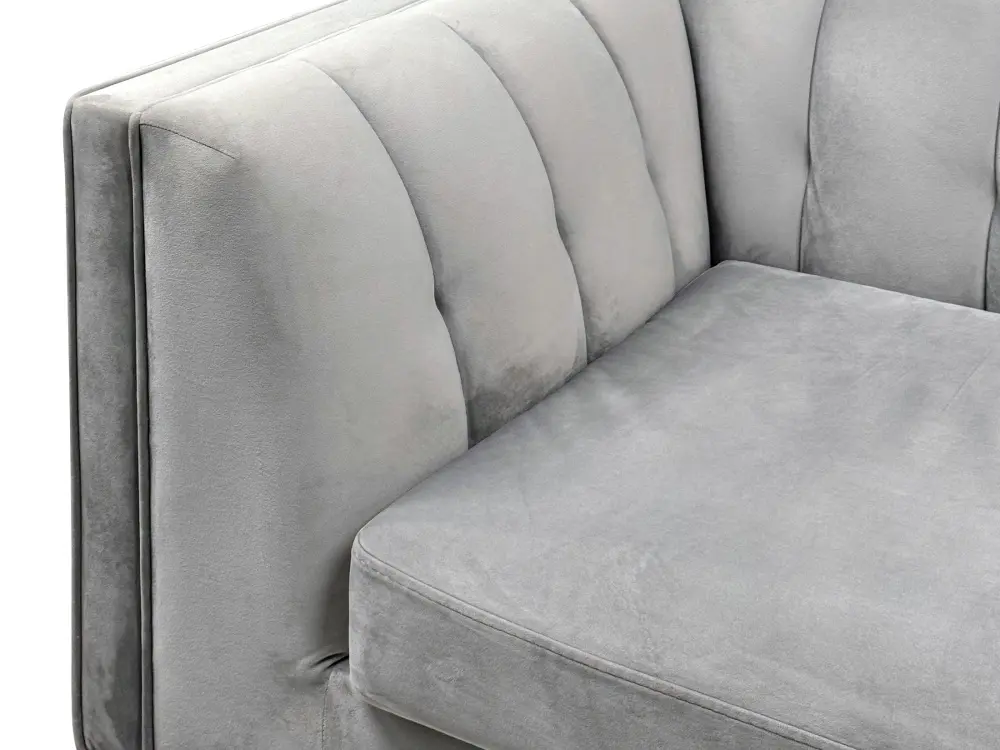 Диван прямой Фенди серый велюр (MAI) Выставочный образец | Интернет магазин Масса Мебель