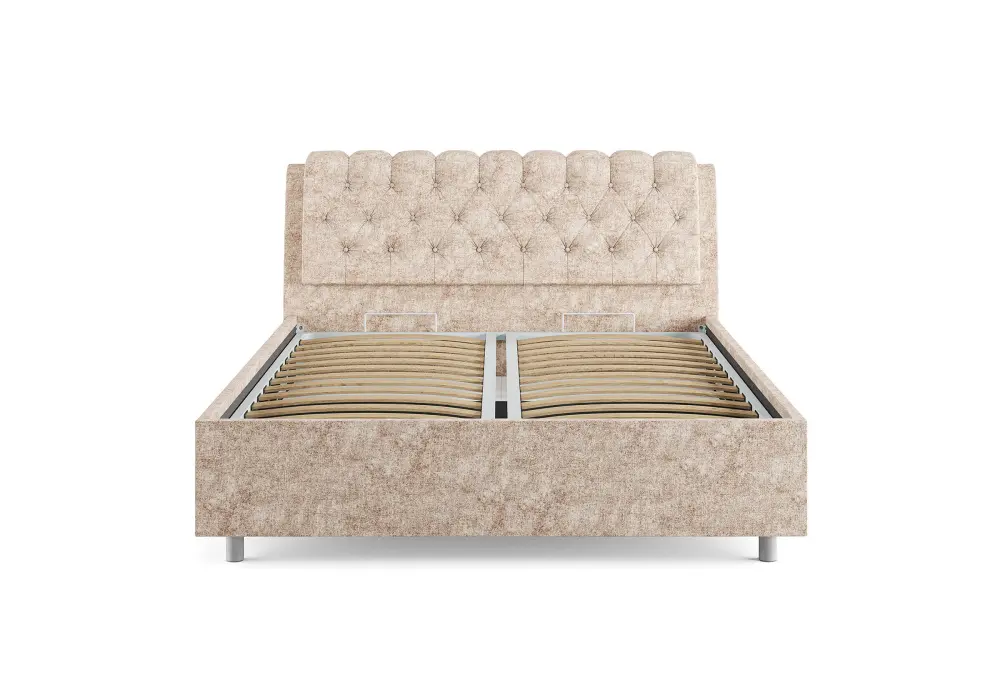 Кровать мягкая двуспальня Oliva 140/160/180/200 микровелюр (SM) - интернет магазин Масса Мебель