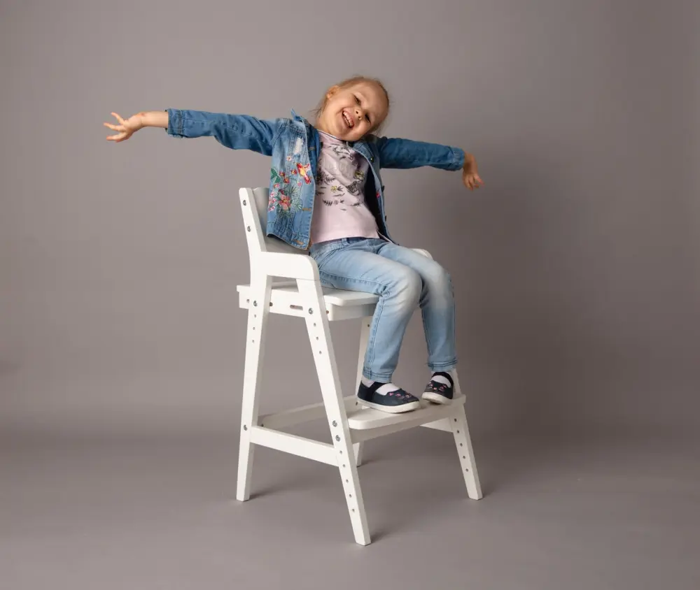 Растущая мебель стул регулируемый Вуди комбо Массив (POP) | Интернет магазин Масса Мебель