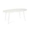 Стол обеденный овальный SHT-TU14 /TT 120х80 МДФ белый металл /бетон крем (SHF)