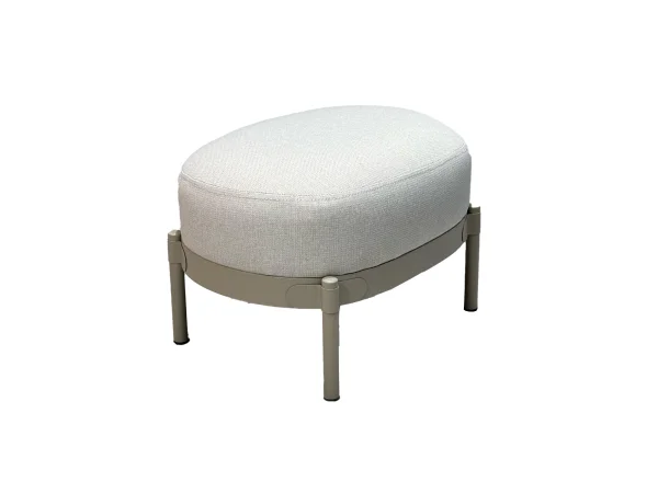 Пуф для ног Сэнди серая рогожка-ножки металл, MASSA - интернет магазин Масса Мебель