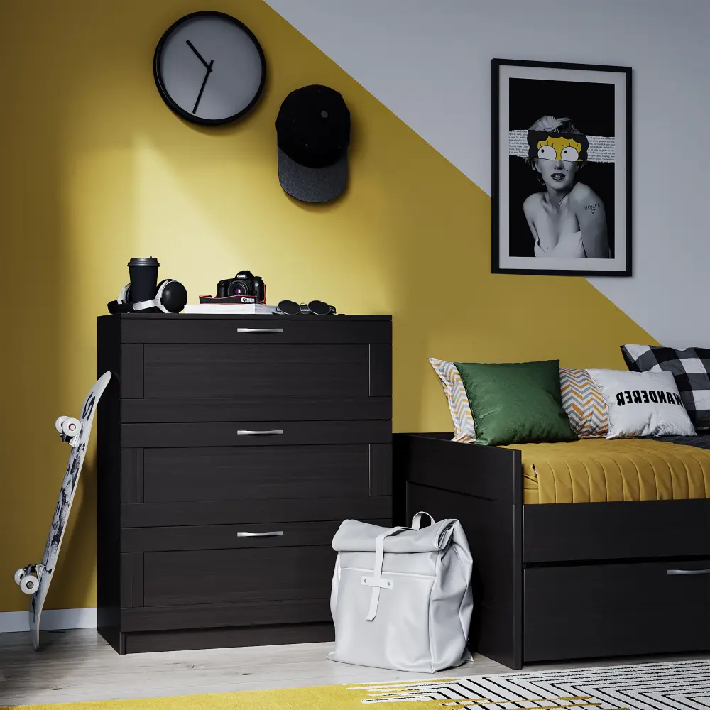 Комод Сириус 3 ящика венге (GL) | Интернет магазин Масса Мебель