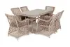 "Латте" обеденная группа плетеная, цвет бежевый (sis)