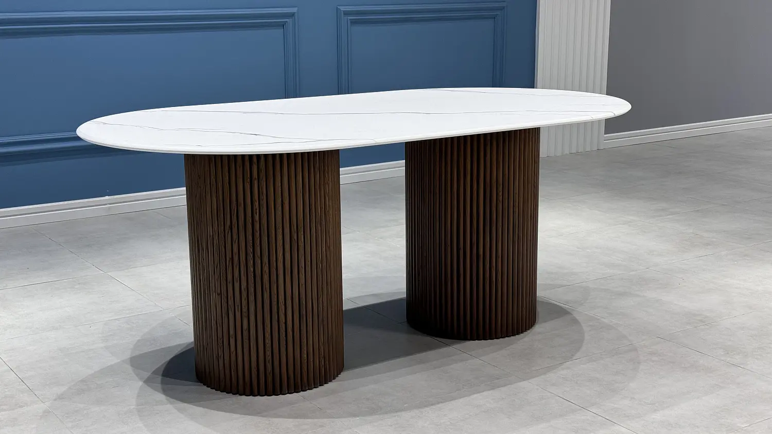 Стол обеденный овальный Рига Д-4 МДФ-дуб, MASSA