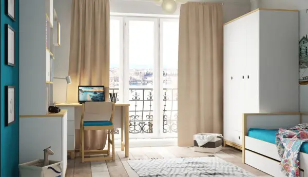 Шкаф двухстворчатый коллекция Робин Wood Лайт (POP) - интернет магазин Масса Мебель