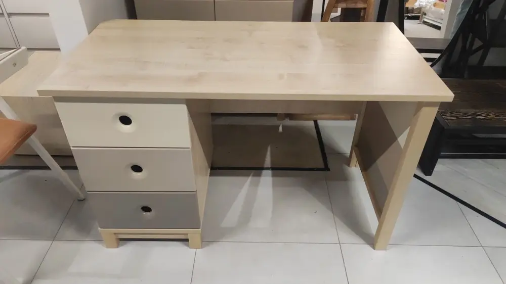 Стол письменный с тумбой Робин Wood клен/мокко/имбирь/беж (POP) (Бежевый) Выставочный образец