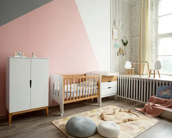 Шкаф Mia распашной белый/дерево (ANT) - интернет магазин Масса Мебель