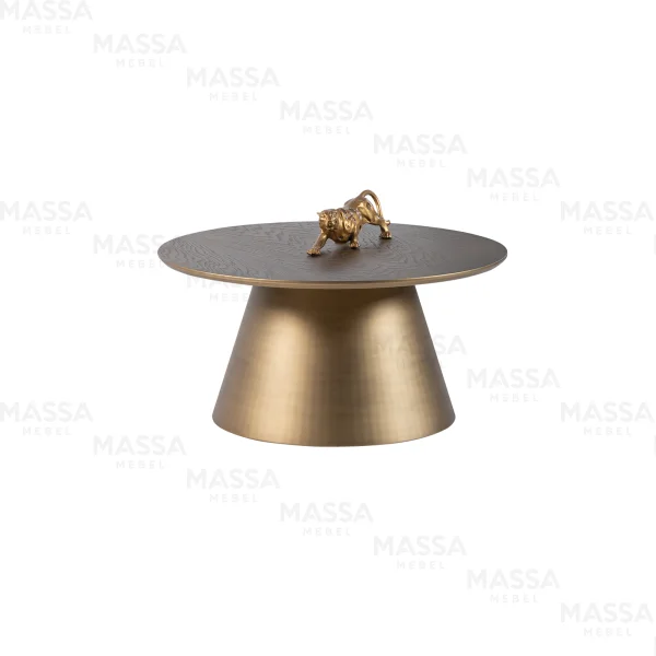 Стол журнальный OSLO Дуб/Стекло (МДФ/Шпон дуба) Турция Выставочный образец | Интернет магазин Масса Мебель