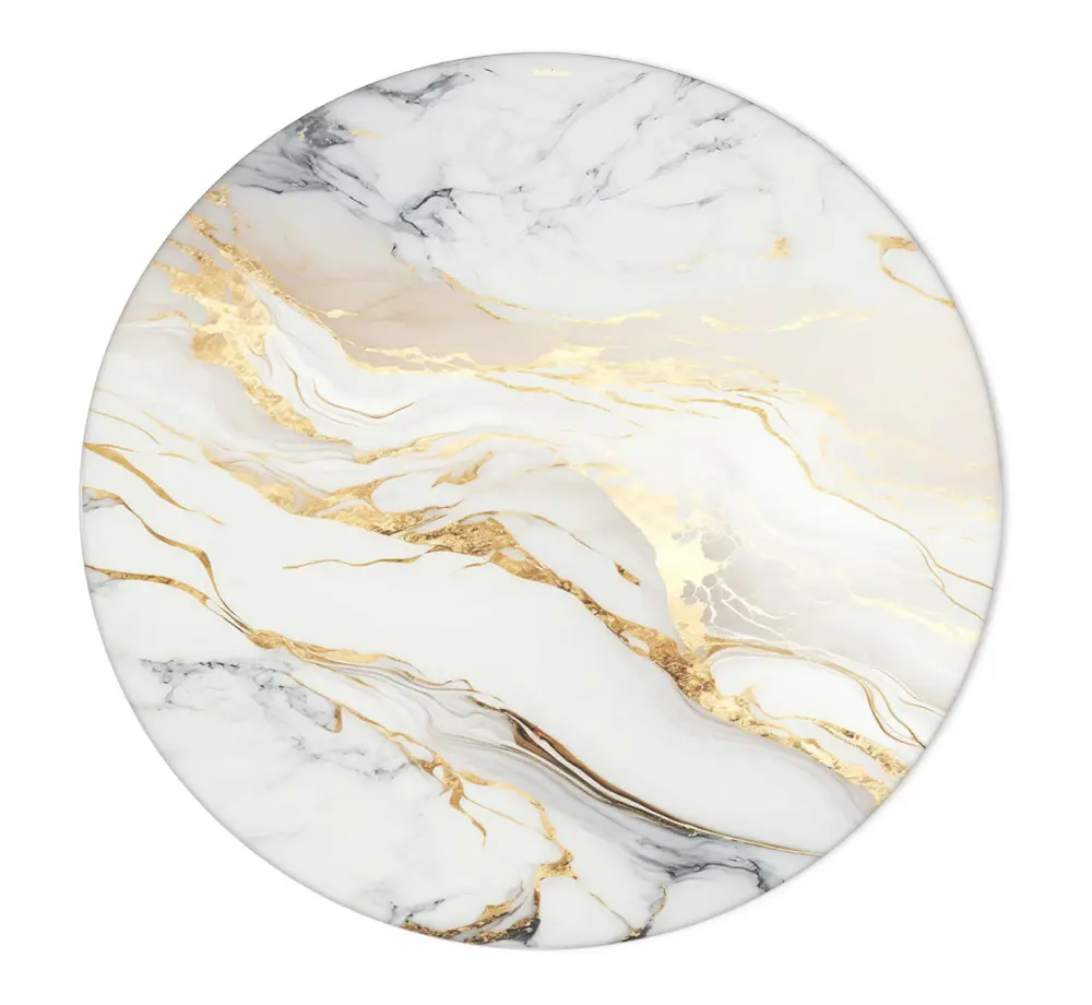 Стол обеденный круглый SHT-TU43/TT32 d-80 МДФ/стекло античный белый/черный металл/золото (SHF) снято | Интернет магазин Масса Мебель