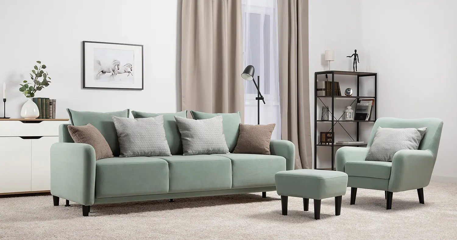 Диван прямой Дакота еврокнижка, велюр (NG)