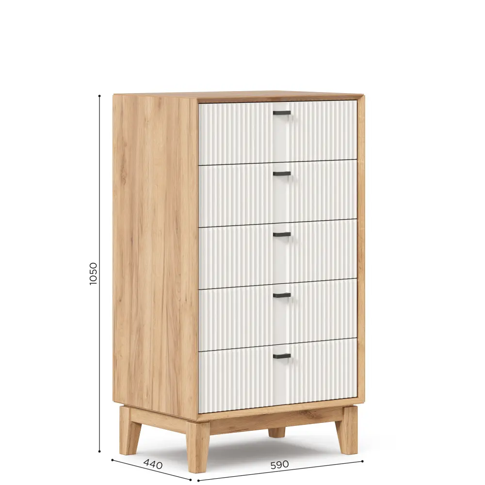 Тумба высокая Бари  (Дуб Золотой/Белый) ЛД | Интернет магазин Масса Мебель