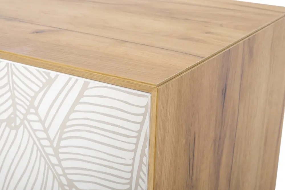 Комплект мебели в гостиную Ройбен композиция №2 (Дуб золотой/Белый) ЛД - интернет магазин Масса Мебель