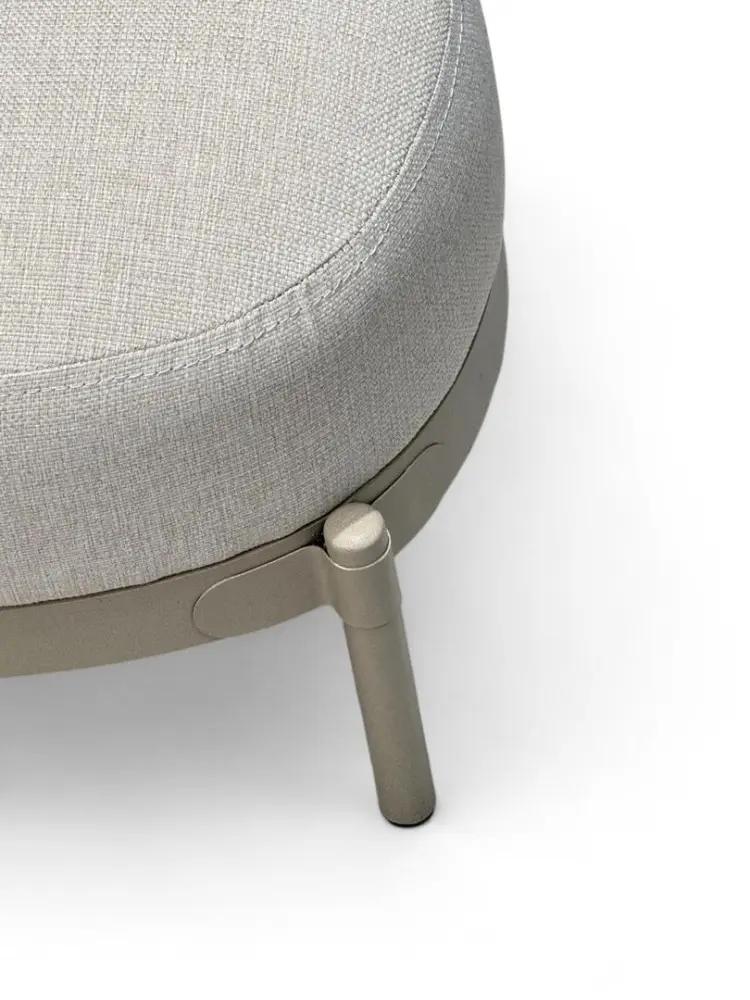 Пуф для ног Сэнди серая рогожка-ножки металл, MASSA | Интернет магазин Масса Мебель