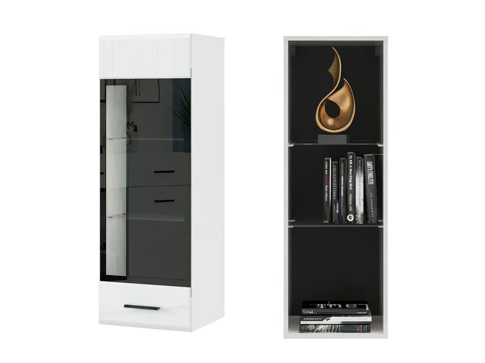 Комплект мебели в гостиную GLOSS Белый/Белый глянец №2 (NK) | Интернет магазин Масса Мебель