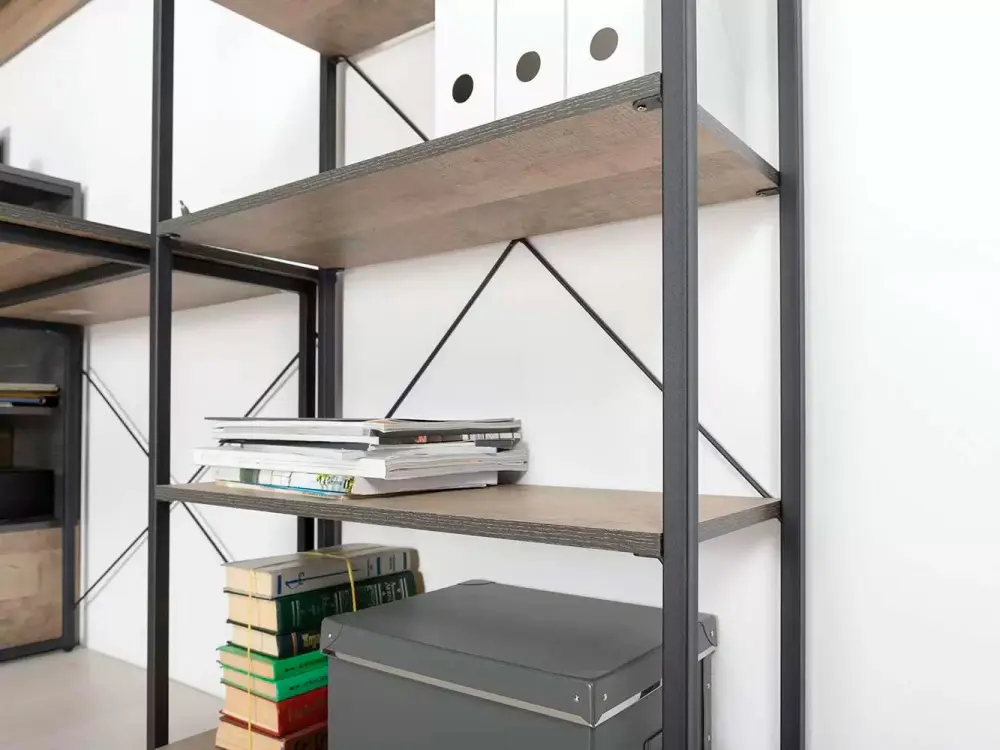 Стеллаж Трувор 13.151.01 N Гранж Песочный (Mob) | Интернет магазин Масса Мебель