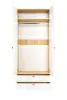Шкаф двухстворчатый Бари  (Дуб Золотой/Белый) ЛД | Интернет магазин Масса Мебель