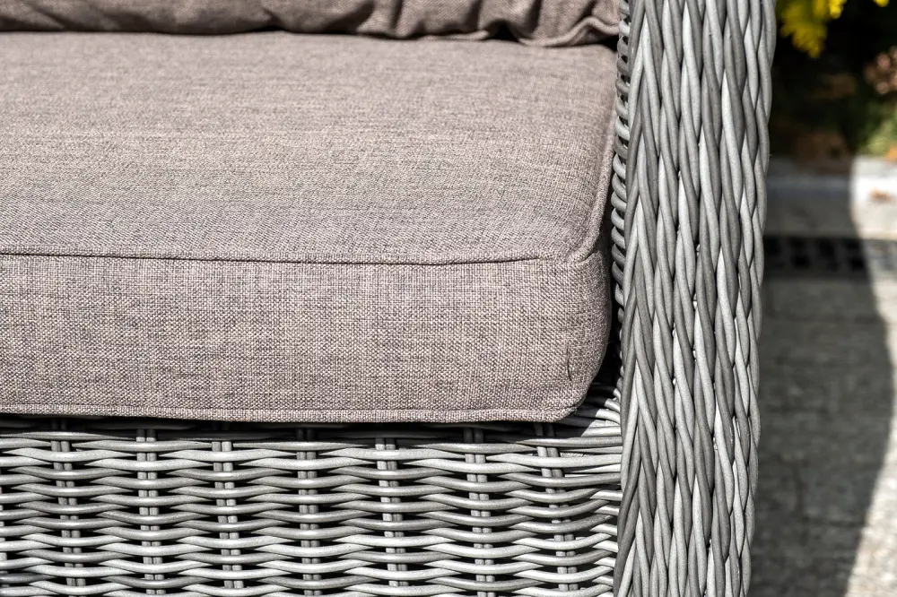 "Гляссе" диван трехместный из искусственного ротанга, цвет графит (sis) - интернет магазин Масса Мебель