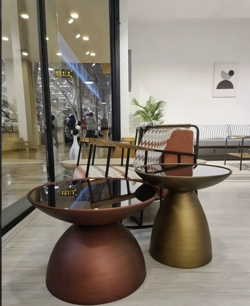 Кофейный столик Larex 639 SET D61 металл, зеркало Турция, ВЫСТАВОЧНЫЙ ОБРАЗЕЦ | Интернет магазин Масса Мебель