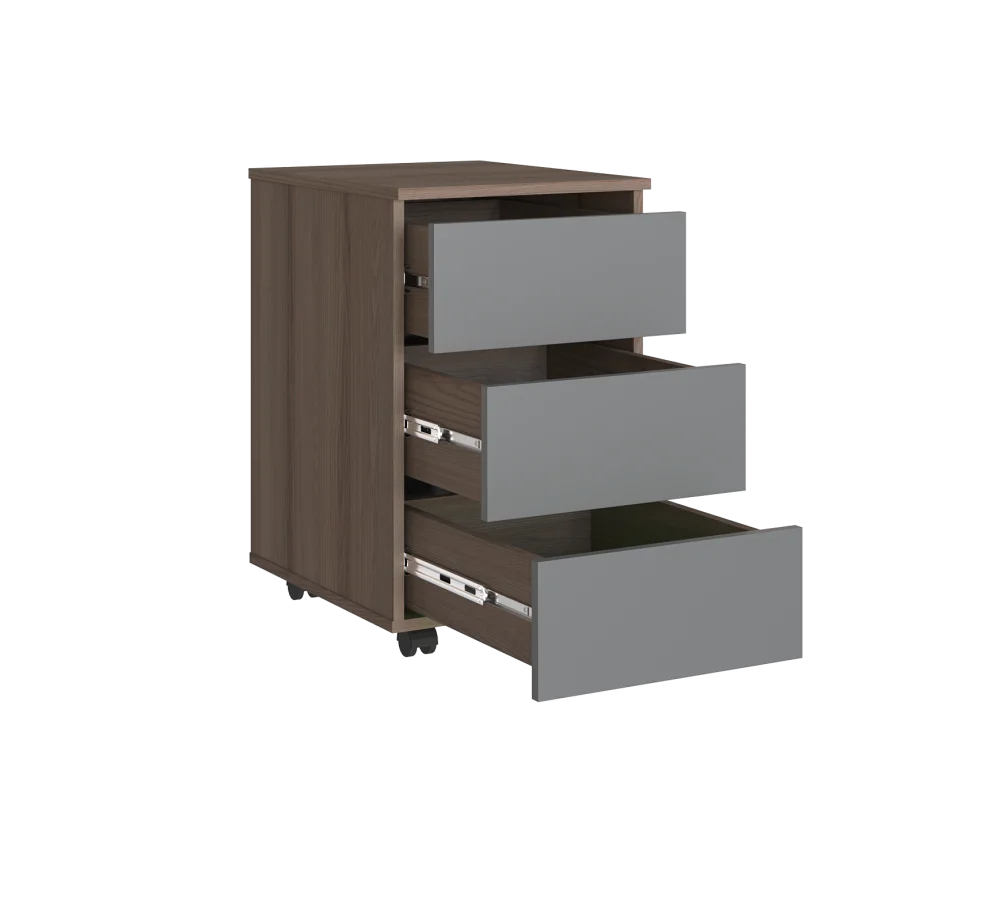 Тумба на колесиках (Серо-коричневый)