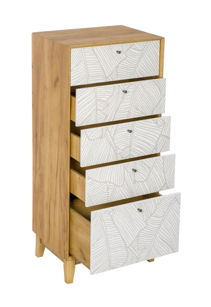 Тумба высокая Ройбен (Дуб золотой/Белый) ЛД | Интернет магазин Масса Мебель