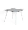 "Руссо" обеденный стол из HPL квадратный 90х90см, цвет светло-серый (sis)