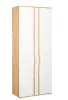 Шкаф двухстворчатый узкий Марта-2 (Дуб золотой/Белый глянец) ЛД - интернет магазин Масса Мебель