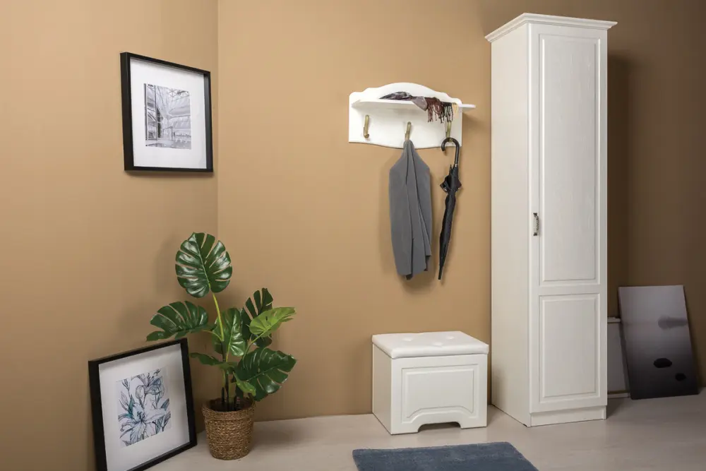 Шкаф-пенал 13.27.01 Ливерпуль белый ясень ваниль (Mob) | Интернет магазин Масса Мебель