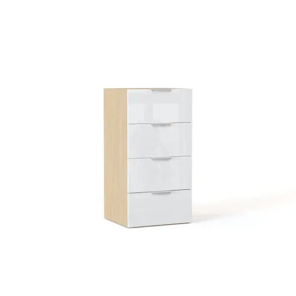 NEO Тумба с 4-мя ящиками 500х960х430 белый глянец