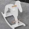 Лошадка-качалка белый/ дерево (ANT) ДМ001 ВЫСТАВОЧНЫЙ ОБРАЗЕЦ 