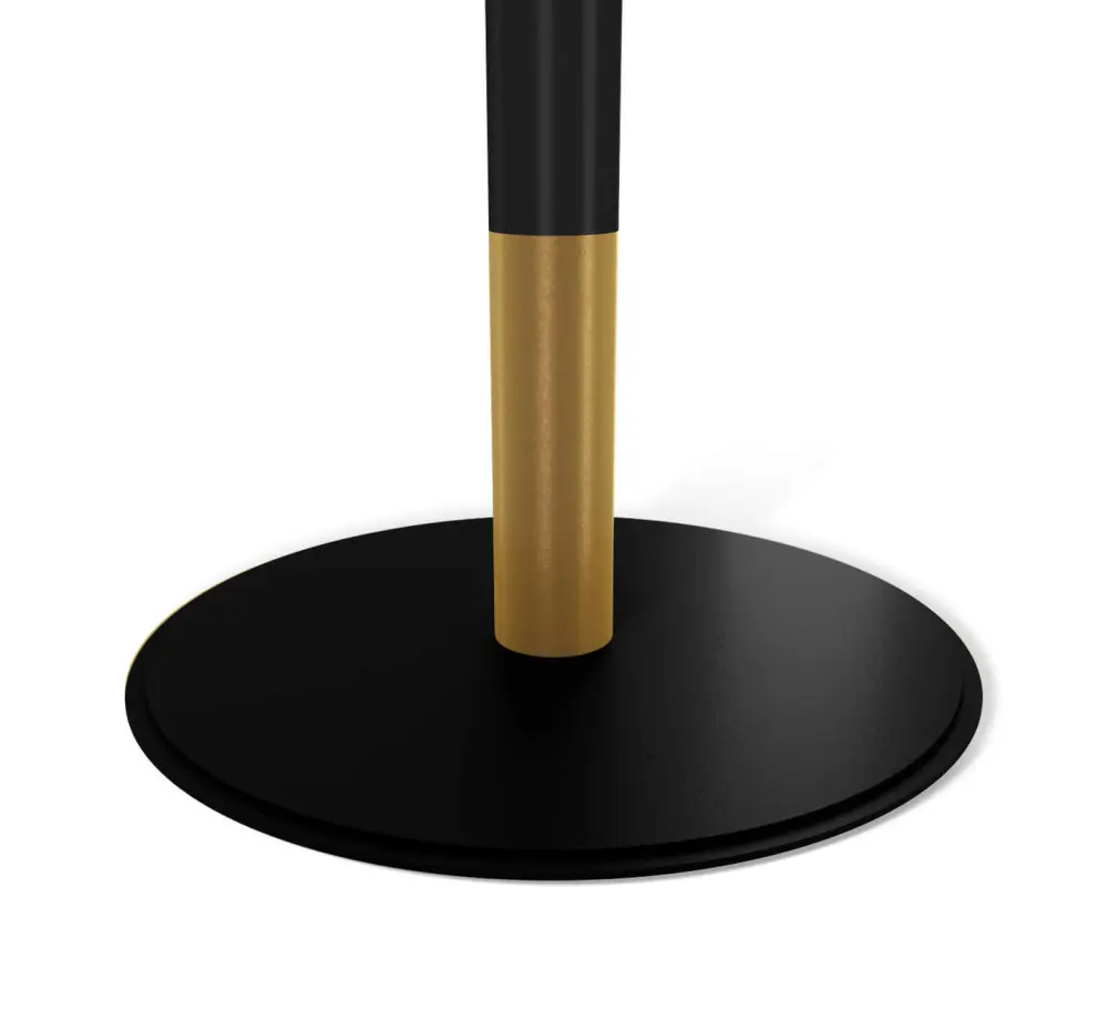 Стол обеденный круглый SHT-TU43/TT32 d-80 МДФ/стекло античный белый/черный металл/золото (SHF) снято | Интернет магазин Масса Мебель