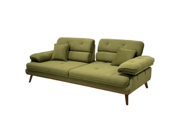 Диван прямой Bella велюр (Турция) (Зеленый)