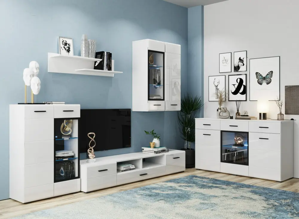 Комод GLOSS КМ-150 белый/белый глянец (NK) | Интернет магазин Масса Мебель